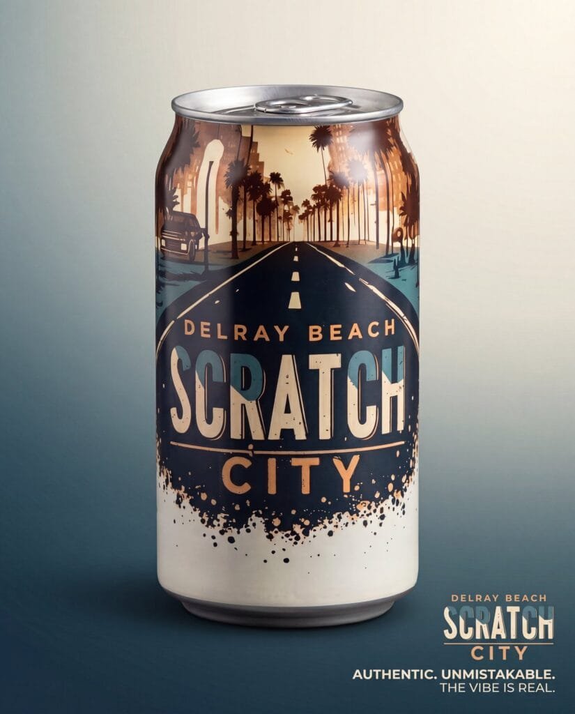 Delray Beach Scratch City beer can